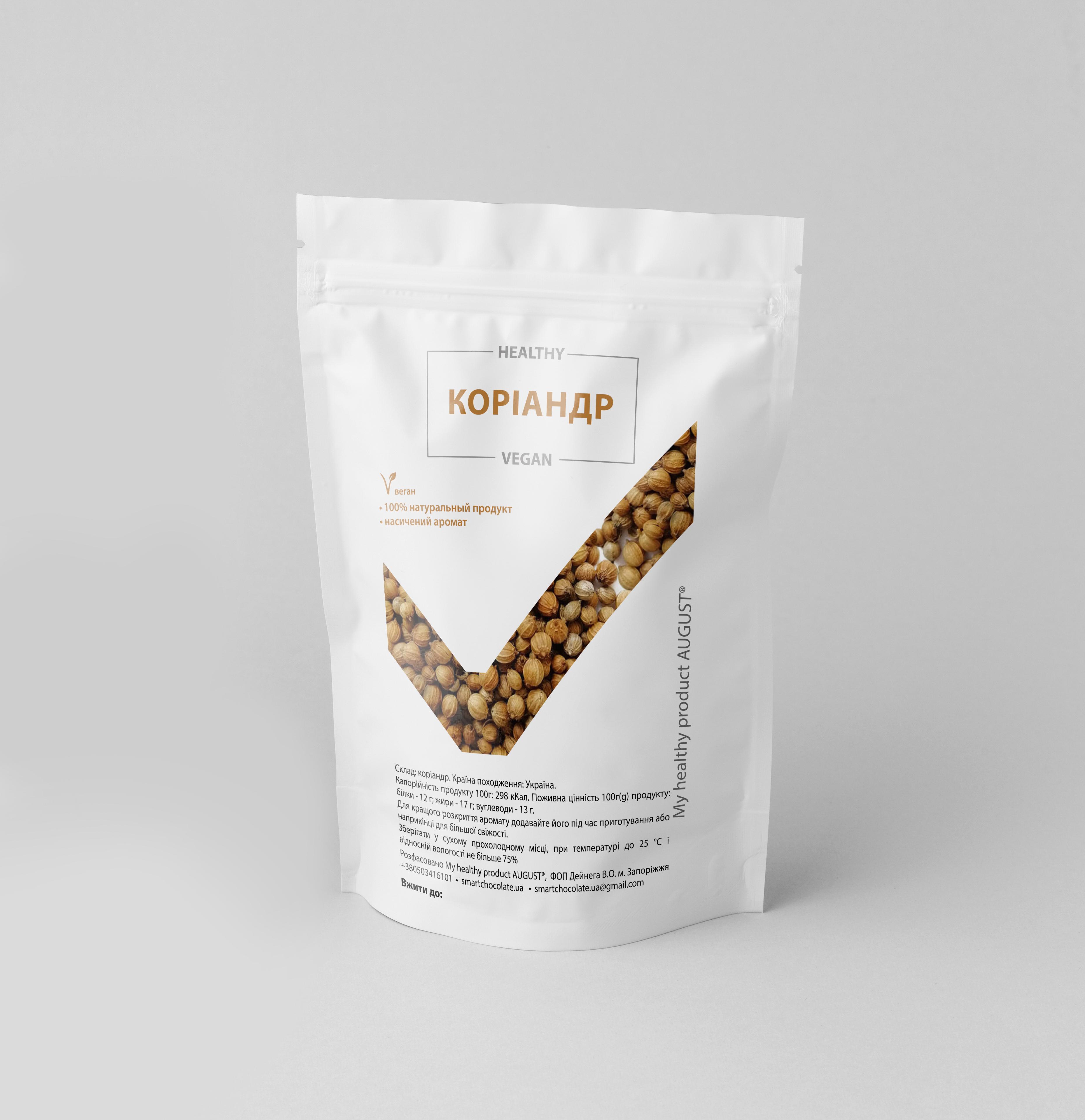 Коріандр горошок My healthy product AUGUST 70 г