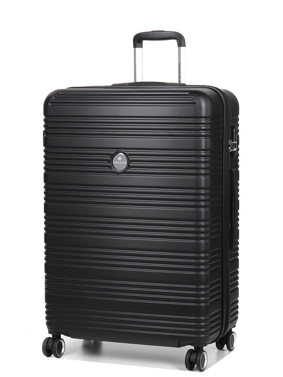 Чемодан Франция большая Worldline L 75х52х31+5 см 115л 4,3 кг Черный (805)
