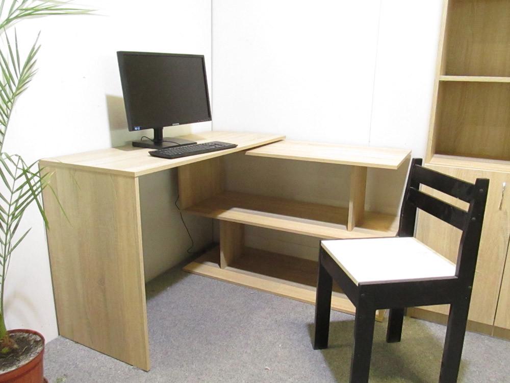 Компьютерный стол поворотный с полками М-Зон Джеко 1200 Нимфея Альба (MZN-031031) - фото 8