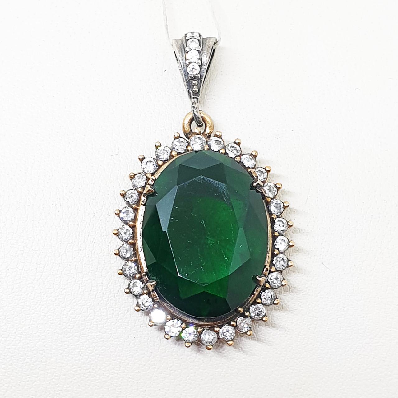 Кулон серебряный с кубическим цирконием и шпинелью 7,56 г (1605268751) Кулон серебряный с кубическим цирконием и шпинелью 7,56 г (1605268751)