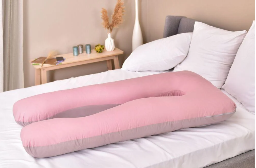 Подушка для вагітних П-форма IDEIA 140х75х20 см Пудровий/Сірий Подушка для вагітних П-форма IDEIA 140х75х20 см Пудровий/Сірий