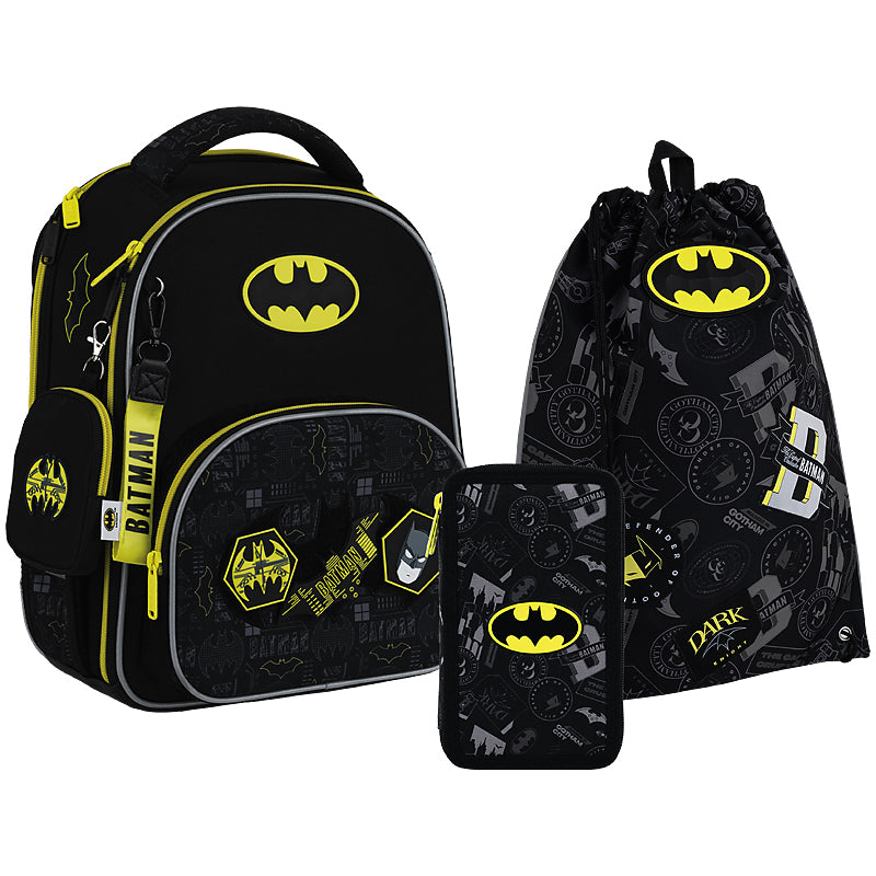Школьный набор KITE Education DC Batman SET_DC25-556M рюкзак/пенал/сумка (4063276262806)