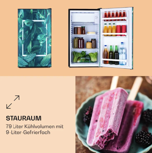 Холодильник однокамерный KLARSTEIN CoolArt с верхней морозильной камерой для кухни и дачи 79 л (27085123) - фото 3 Холодильник однокамерный KLARSTEIN CoolArt с верхней морозильной камерой для кухни и дачи 79 л (27085123) - фото 3