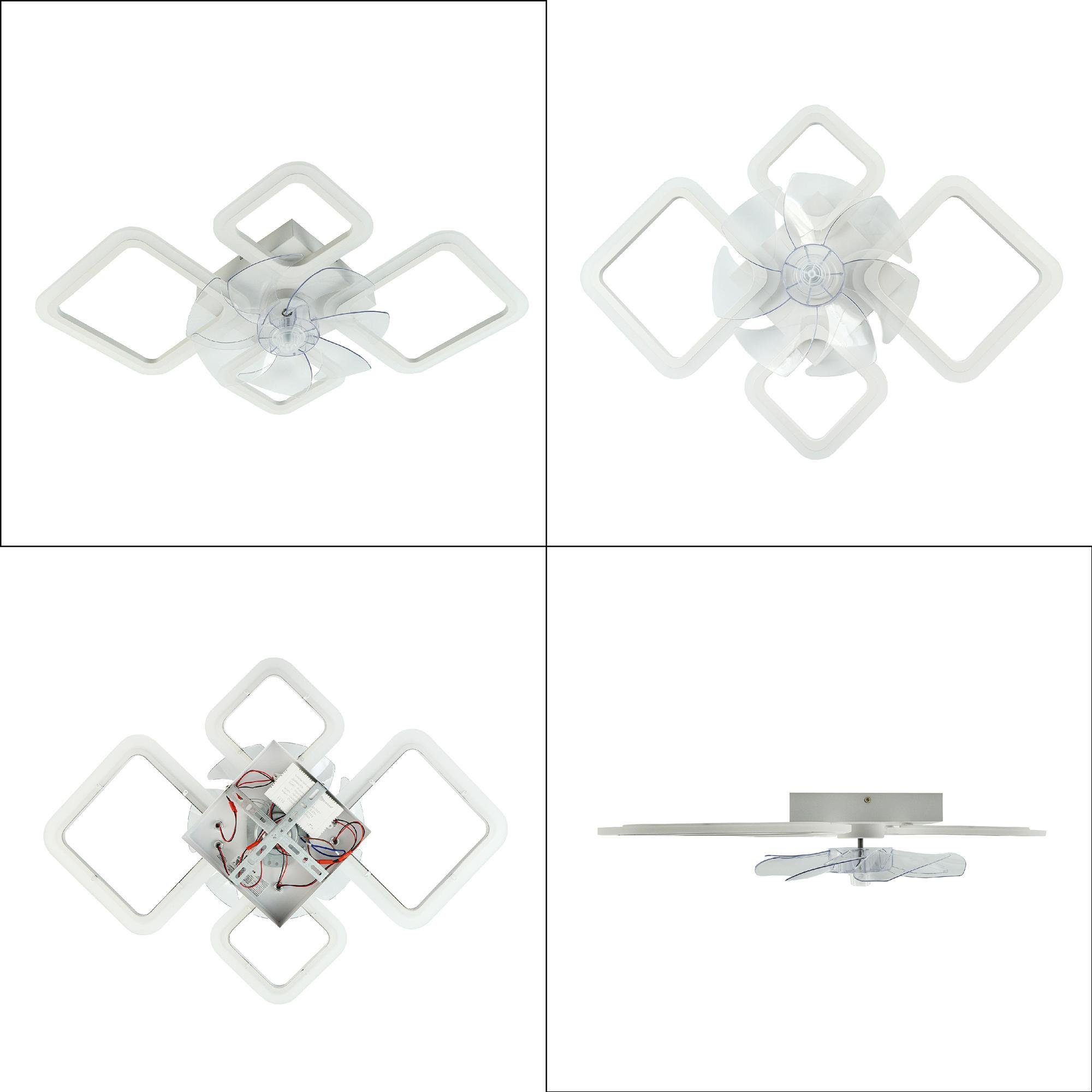 Люстра світлодіодна з вентилятором ESLLSE FAN OVAL 4S 70 Вт/18 Вт 760x560x120 мм Білий (141-10589-01) - фото 3 Люстра світлодіодна з вентилятором ESLLSE FAN OVAL 4S 70 Вт/18 Вт 760x560x120 мм Білий (141-10589-01) - фото 3