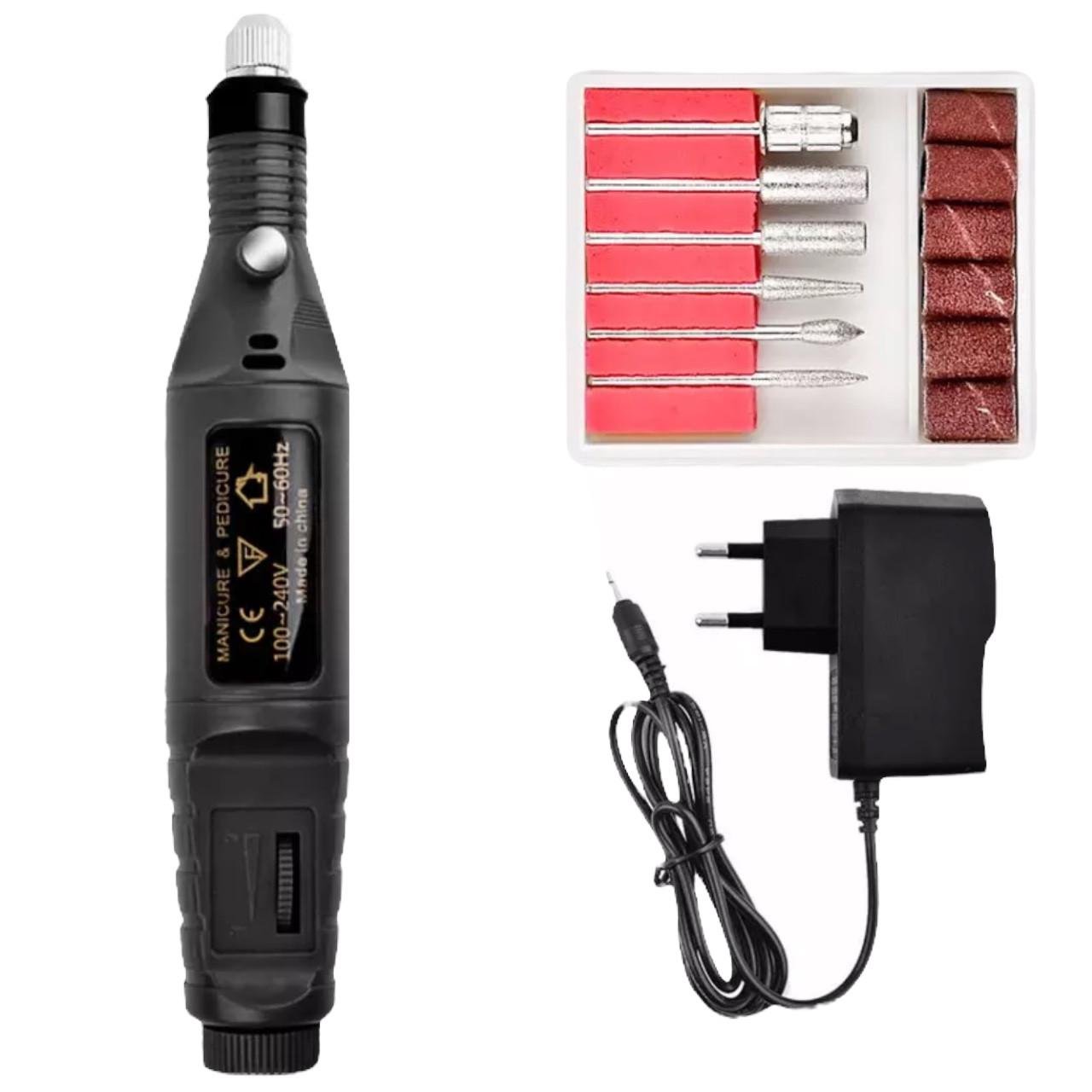 Фрезер-ручка мини для аппаратного маникюра 13000 об/мин 9 Вт Черный Фрезер-ручка мини для аппаратного маникюра 13000 об/мин 9 Вт Черный