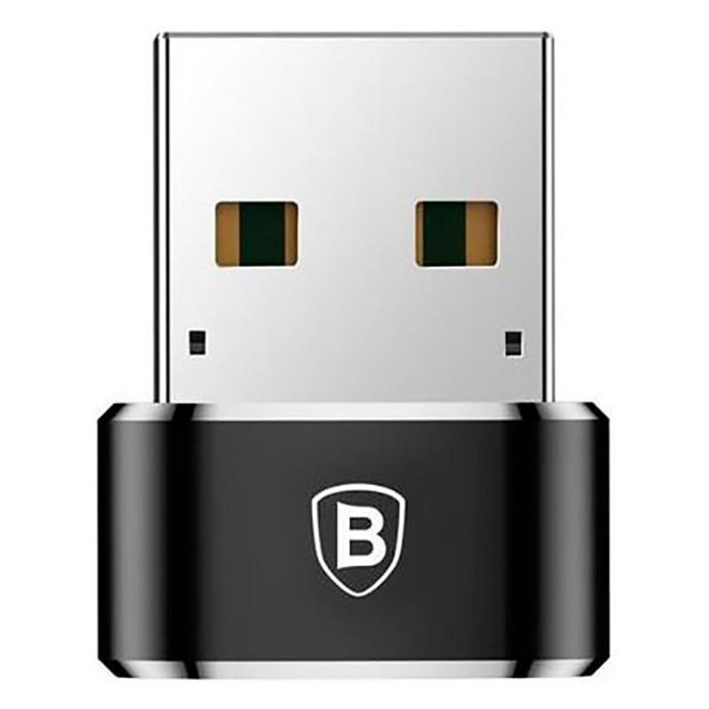 Перехідник-адаптер Baseus USB 2.0 до Type-C CAAOTG-01 Чорний
