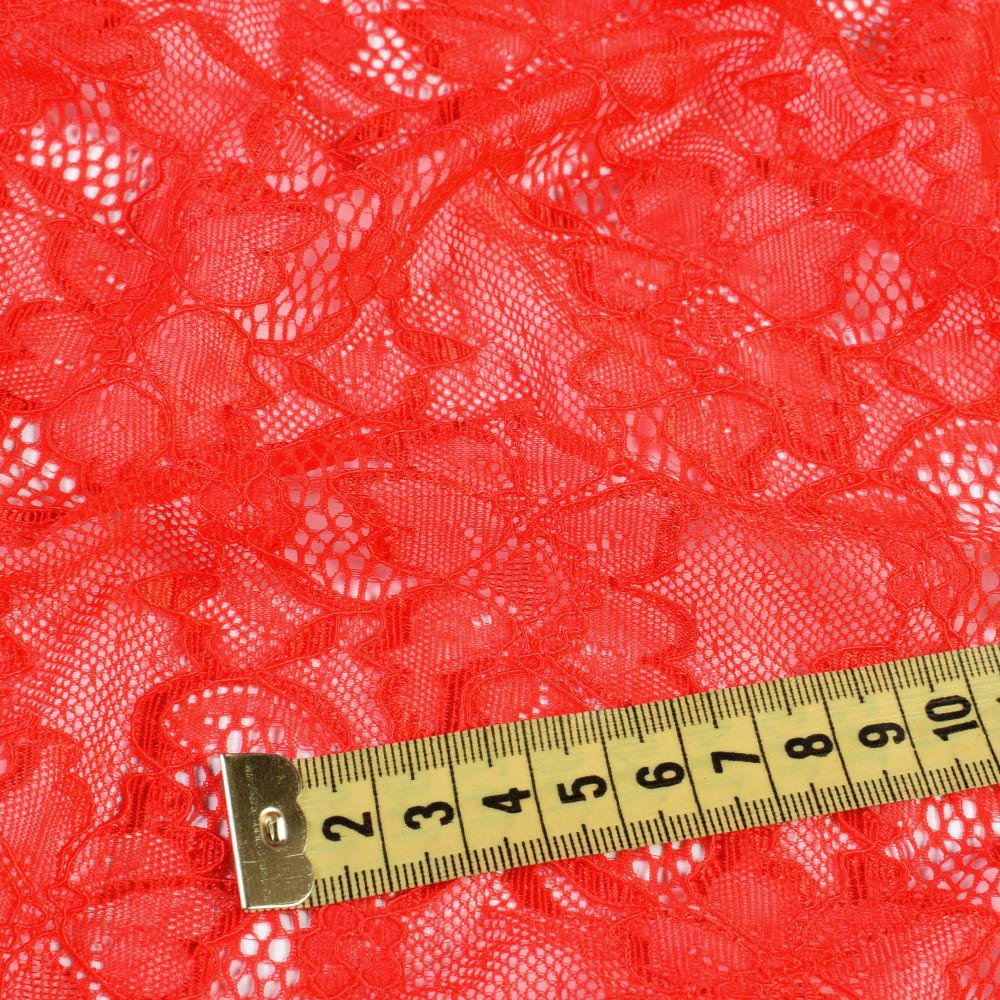 Тканина мереживне полотно стрейч в'юнкі квіти ширина 150 см Червоний (11133.004) - фото 2 Тканина мереживне полотно стрейч в'юнкі квіти ширина 150 см Червоний (11133.004) - фото 2
