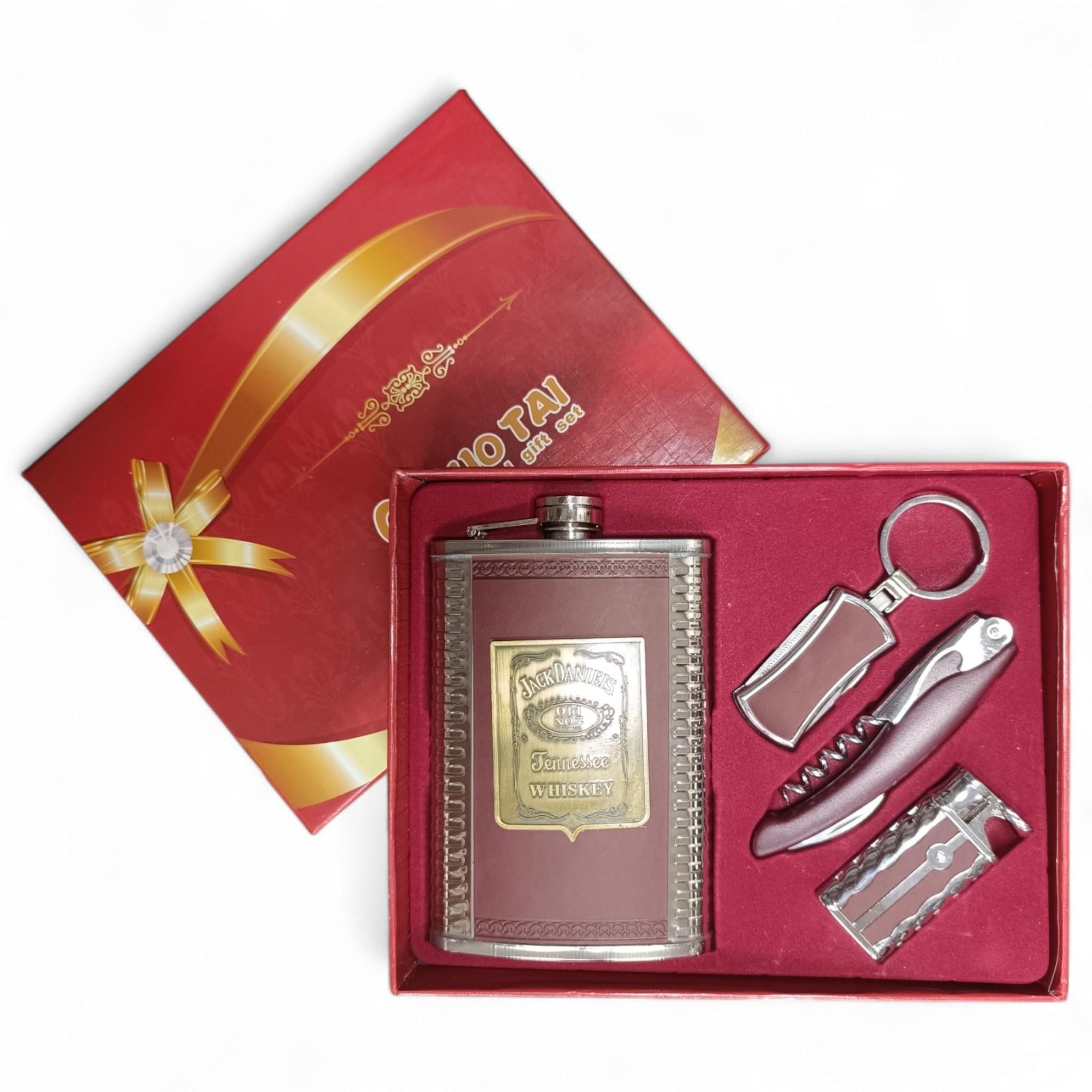 Набор подарочный GT Jack Daniel's NF197 5в1 фляга 9Oz 256 мл с аксессуарами Brown (10737)