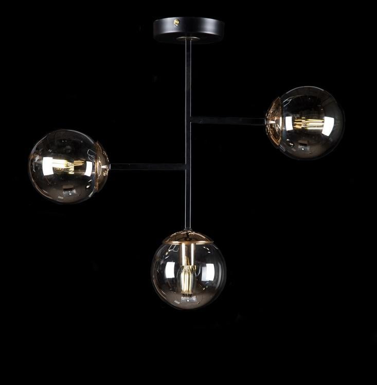 Люстра с плафонами Ray L3991A/3 BK+FGD (IR005996)