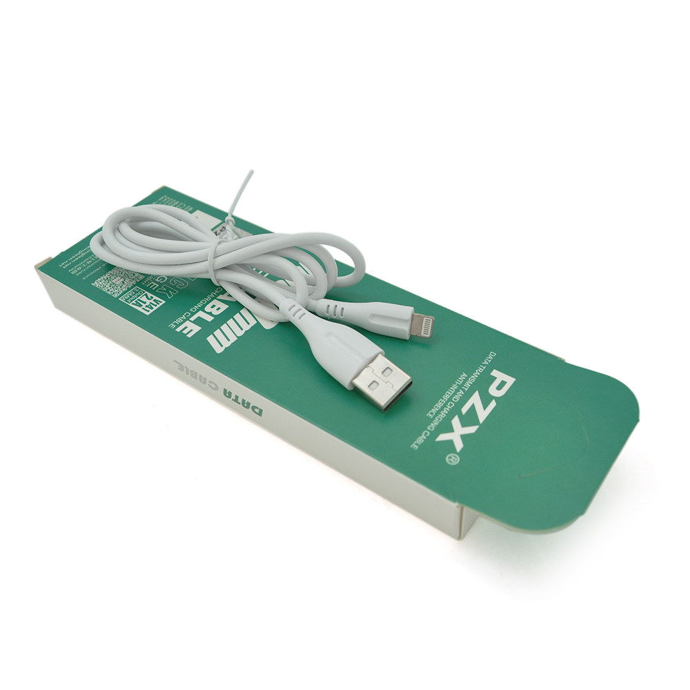 Кабель PZX V141 Lighting 2,1A Apple USB 1 м Белый (19015)