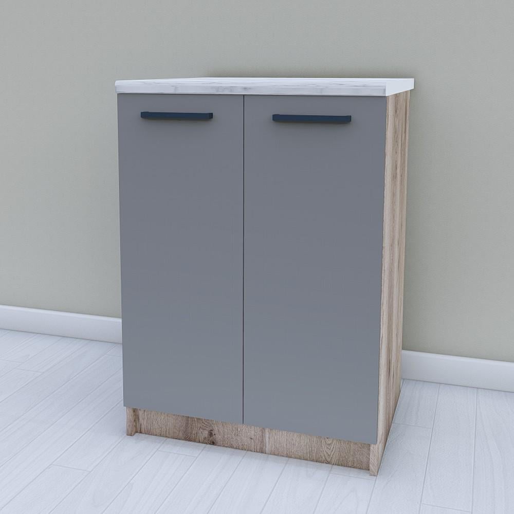 Тумба нижняя для кухни Opendoors МП13 600 мм Антрацитовый/Аликанте (МП13/6)