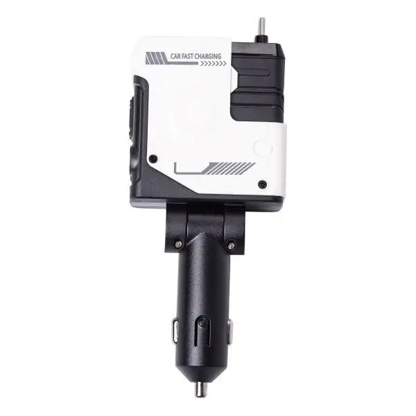 Зарядное устройство автомобильное 4в1 с выдвижным кабелем Белый (HP-A1W) - фото 2 Зарядное устройство автомобильное 4в1 с выдвижным кабелем Белый (HP-A1W) - фото 2