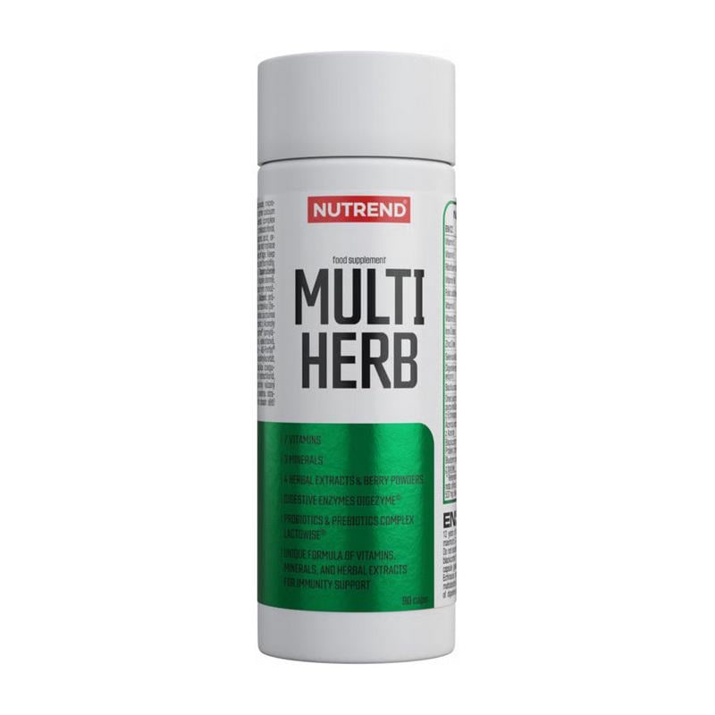 Мультивитамины и минералы с пробиотиком и эхинацеей Nutrend Multiherb Caps 90 капс.
