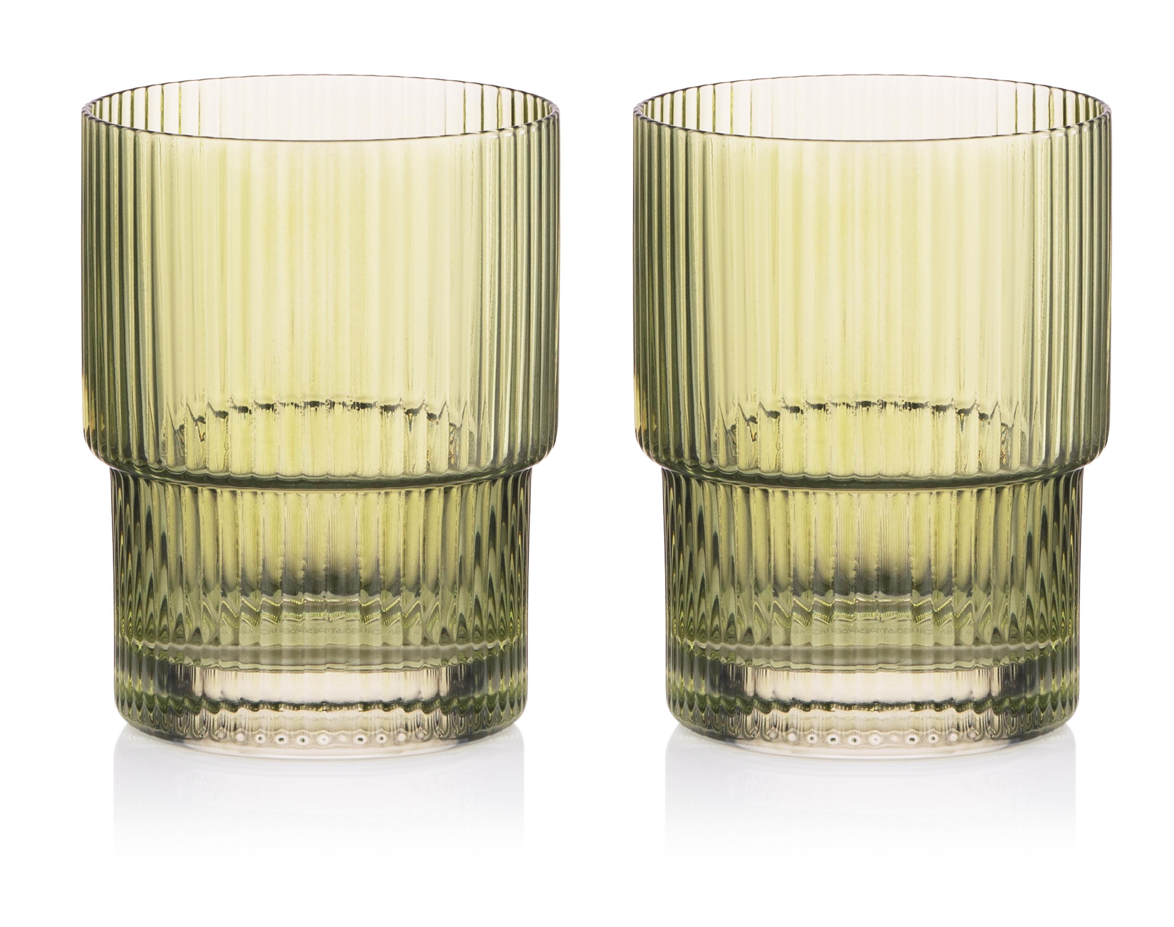 Набір склянок низьких Ardesto 200 мл 2 шт. Зелений (AR2620SGR)