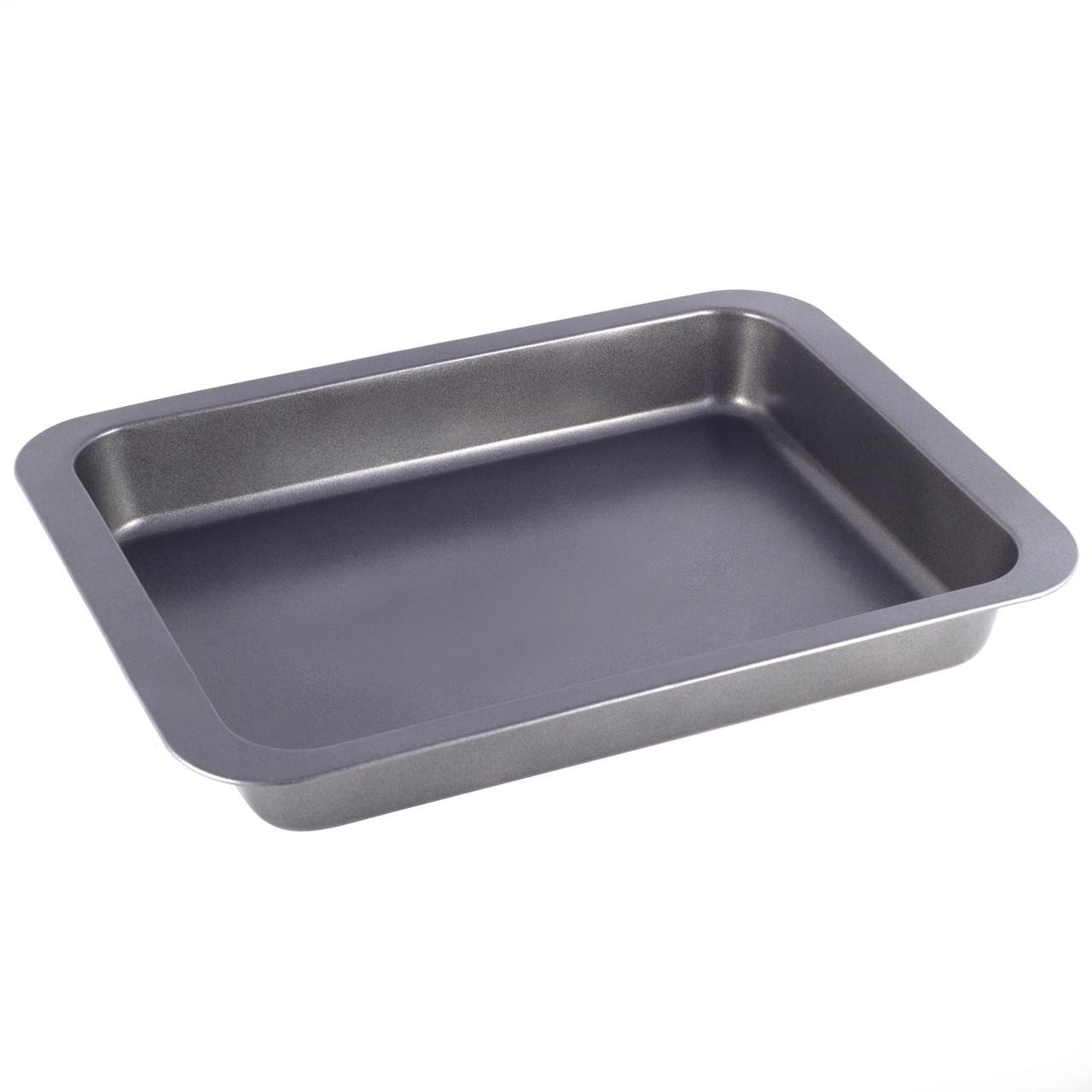 Форма для запікання з антипригарним покриттям Ofenbach КМ-100704 із вуглецевої сталі 36,5х27,5х4,5 см Сірий (150-84-100704)