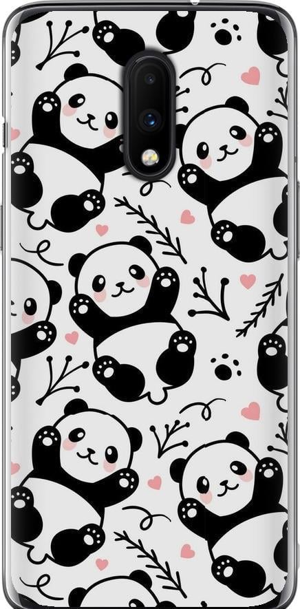 Чехол на OnePlus 7 Панды (4318u-1740-42517)