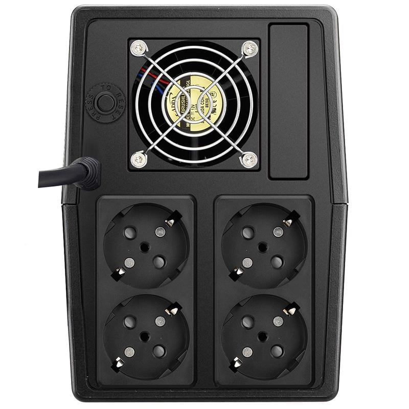 Джерело безперебійного живлення FSP FP1500 1500ВА 900 Вт Lin-Int USB RJ45 Schukox4 AVR Black (PPF9000501) - фото 3