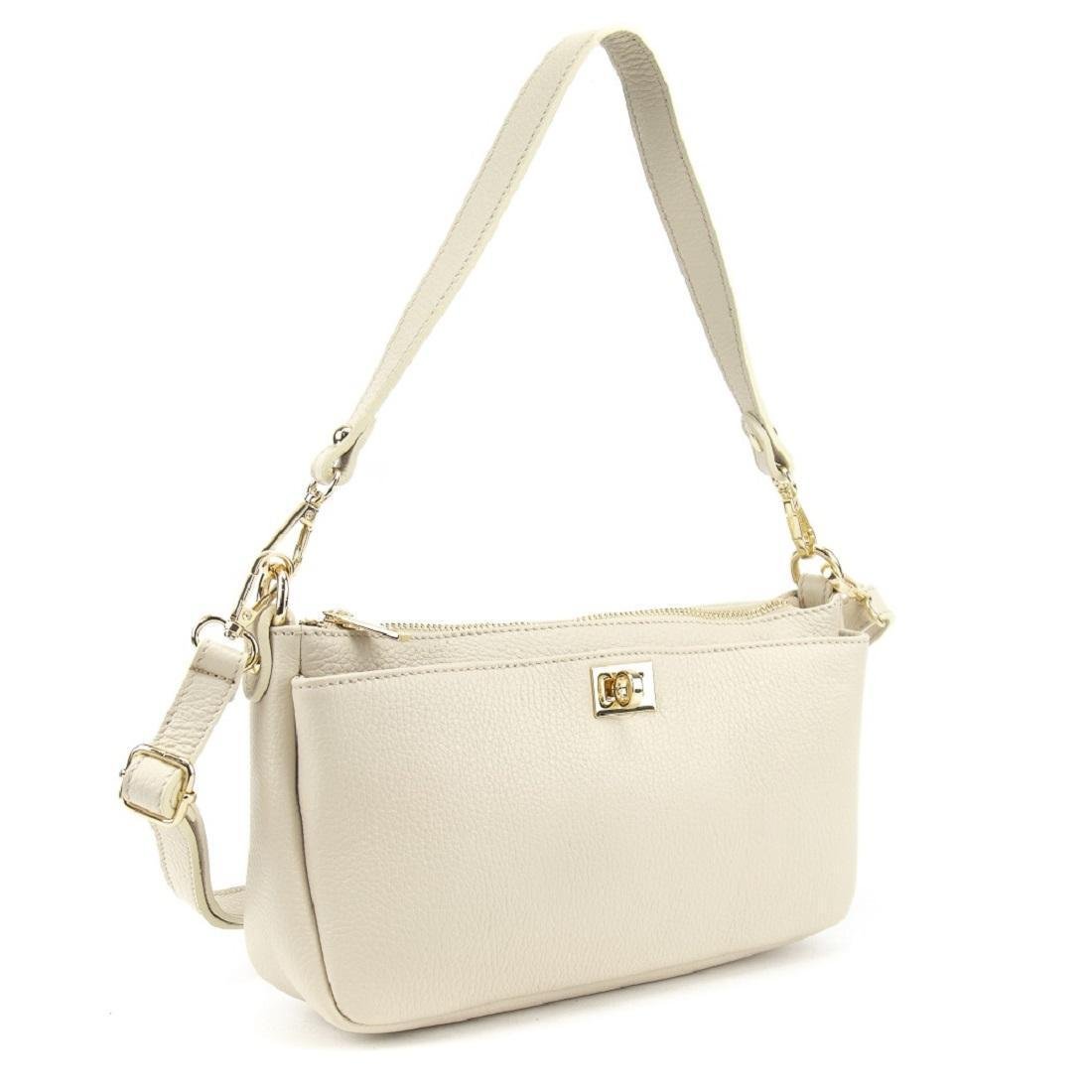 Женская сумка кожаная Firenze Italy F-IT-9568WB Молочный (2656558916)