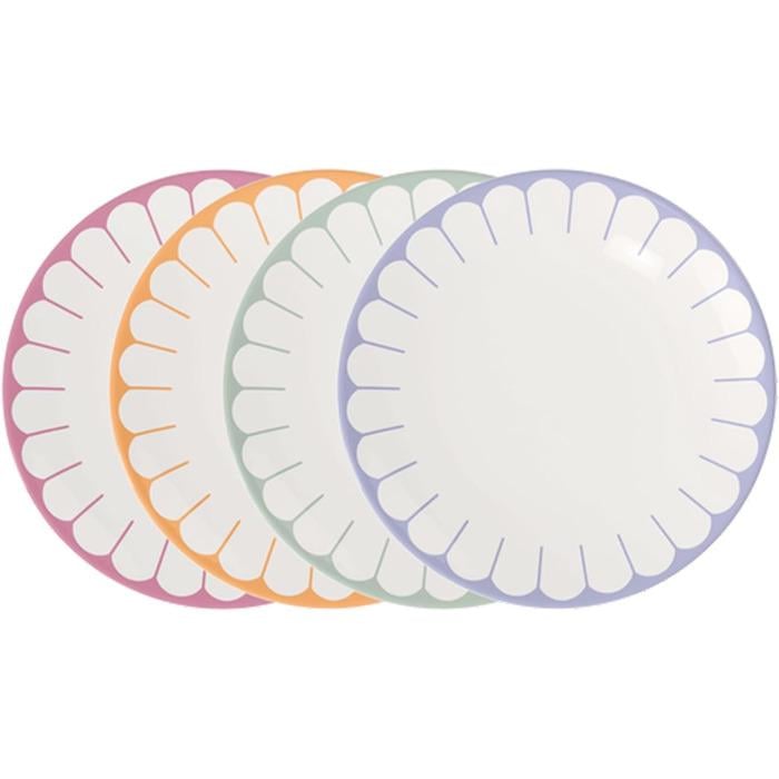 Набір тарілок для сніданку Villeroy & Boch кольорові Fleur 21,2 см 4 пр.