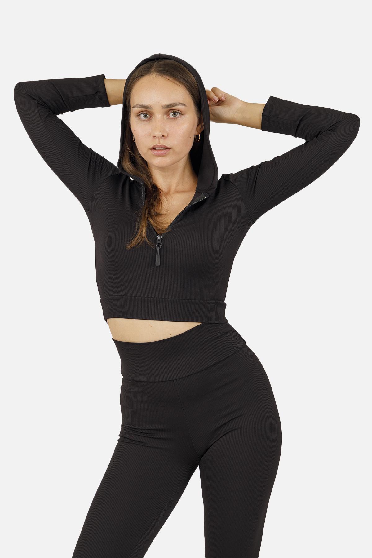 Футболка с длинным рукавом женская ЦБ-00256335 р. 46 Черный (SKT001009904) - фото 3