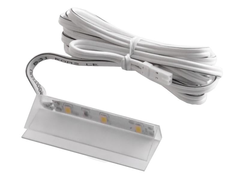 Клипса светодиодная пластиковая LEDUA для подсветки стеклянных полок 12В 0.72Вт белый (35502517)