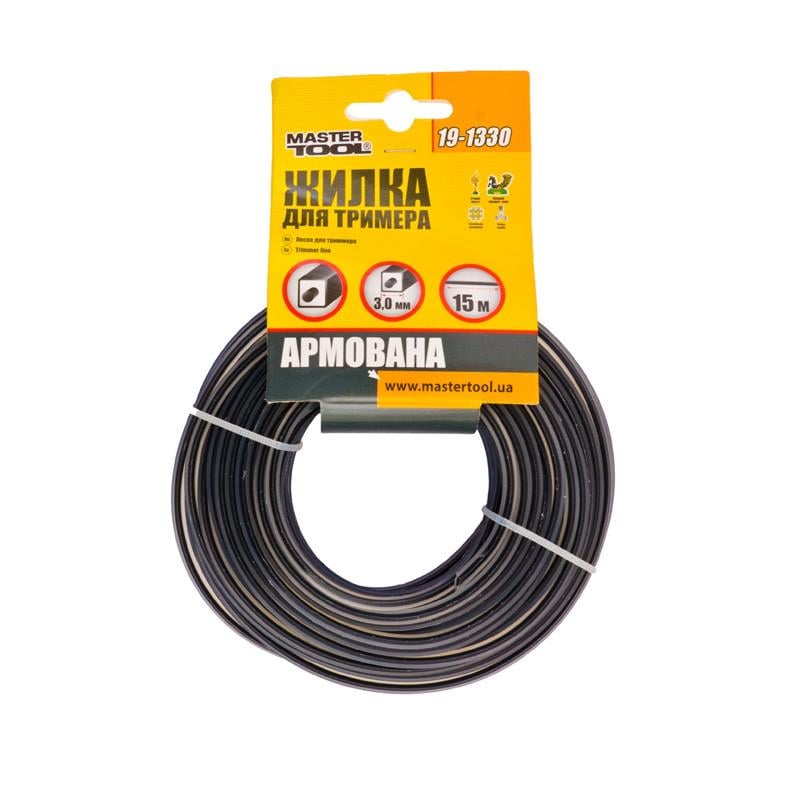 Жилка для тримера Mastertool армована 3,00 мм 15 м (19-1330)