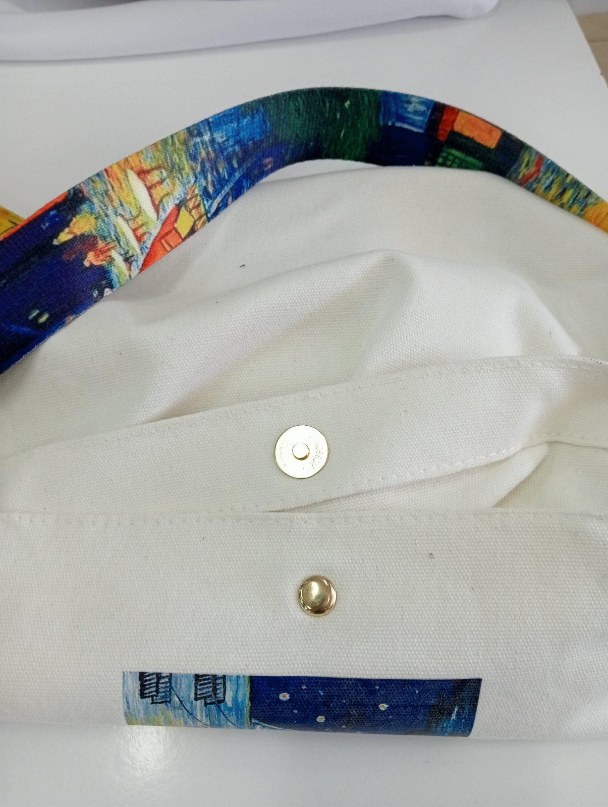 Сумка полотняна з художнім принтом Тераса Білий (00230) - фото 3 Сумка полотняна з художнім принтом Тераса Білий (00230) - фото 3