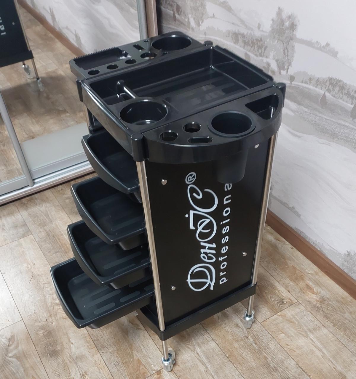 Візок перукарський під'їздне місце майстра ДенІС professional "Чебурашка +" Чорний (1453070718) - фото 4