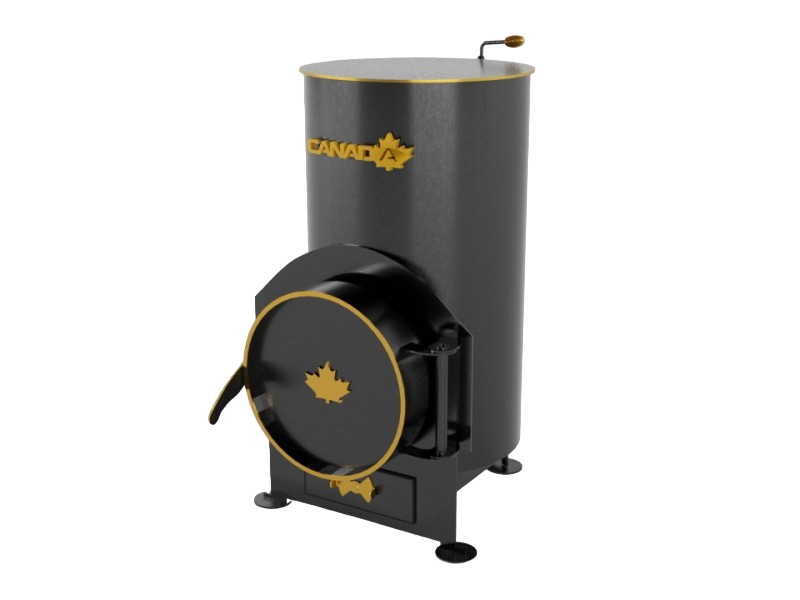 Печь буржуйка Canada с зольником с варочной поверхностью Черный (102-15-burj85000)