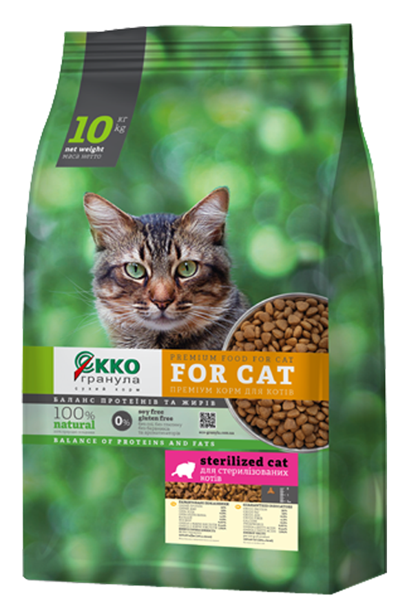Корм сухий для стерилізованих котів Екко-гранула 10 кг (00-00015158)