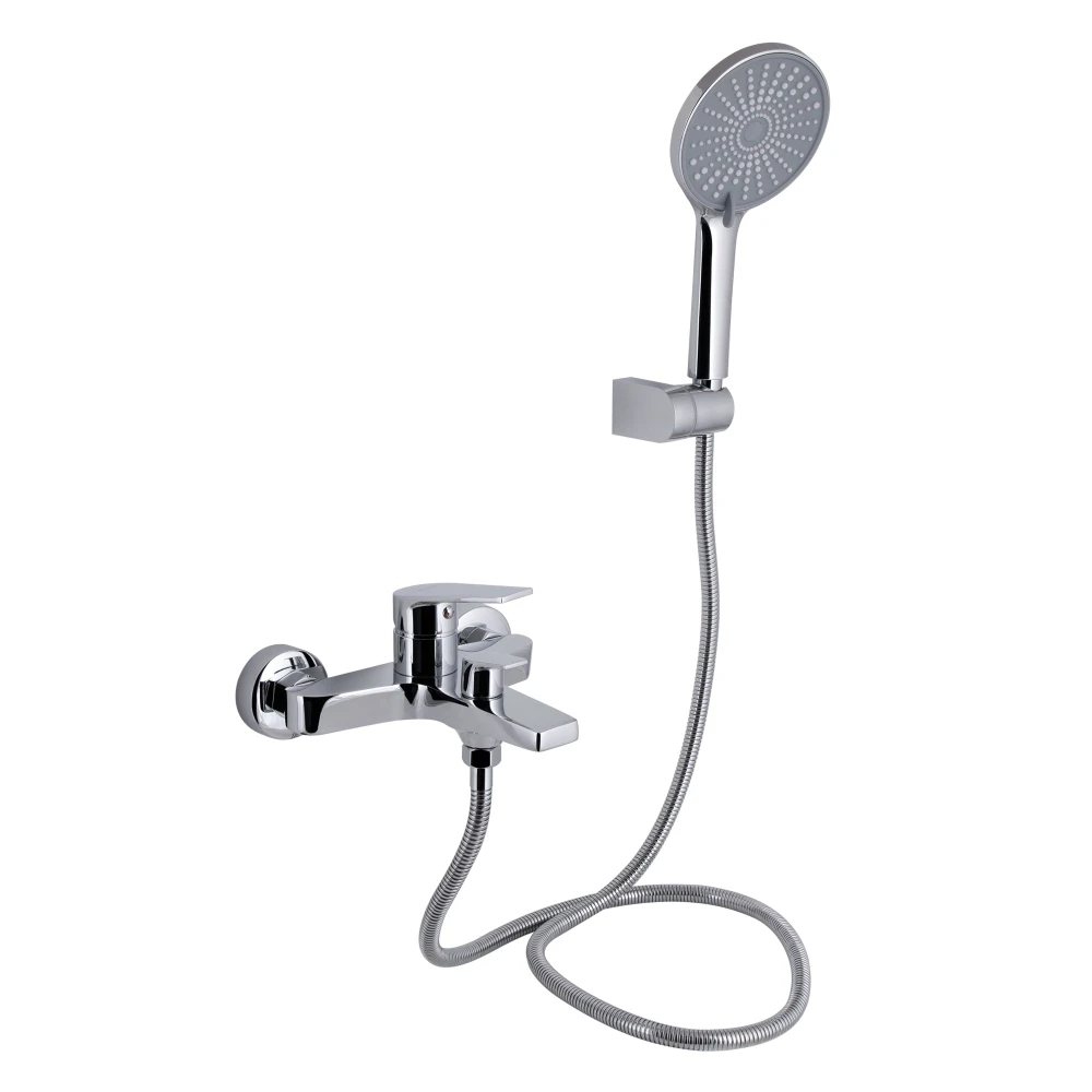 Смеситель для ванны Qtap Stenava New QTSTE259CRM45537 c душевым гарнитуром Chrome (SD00051661)