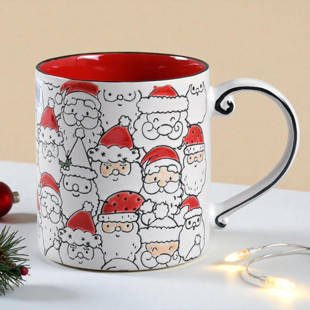 Новогодняя чашка Санта Коллаж 650 мл керамика