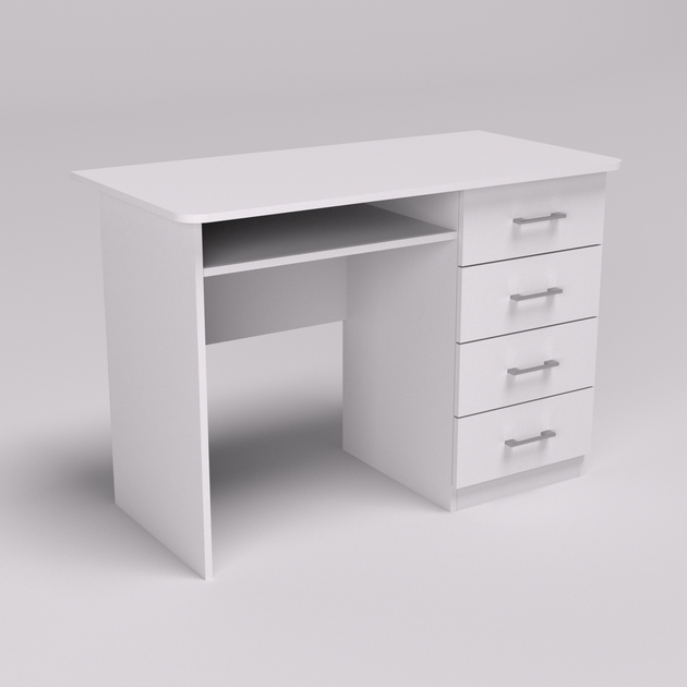 Стіл письмовий Континент 110х55х76 см Білий (28279182)