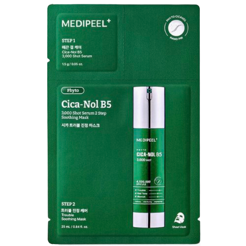 Маска двухфазная со спекулами и центелой Medi-Peel Phyto Cica-Nol B5 3000 Shot Serum 2 Step Mask 1,5 г + 25 мл (2822269454)