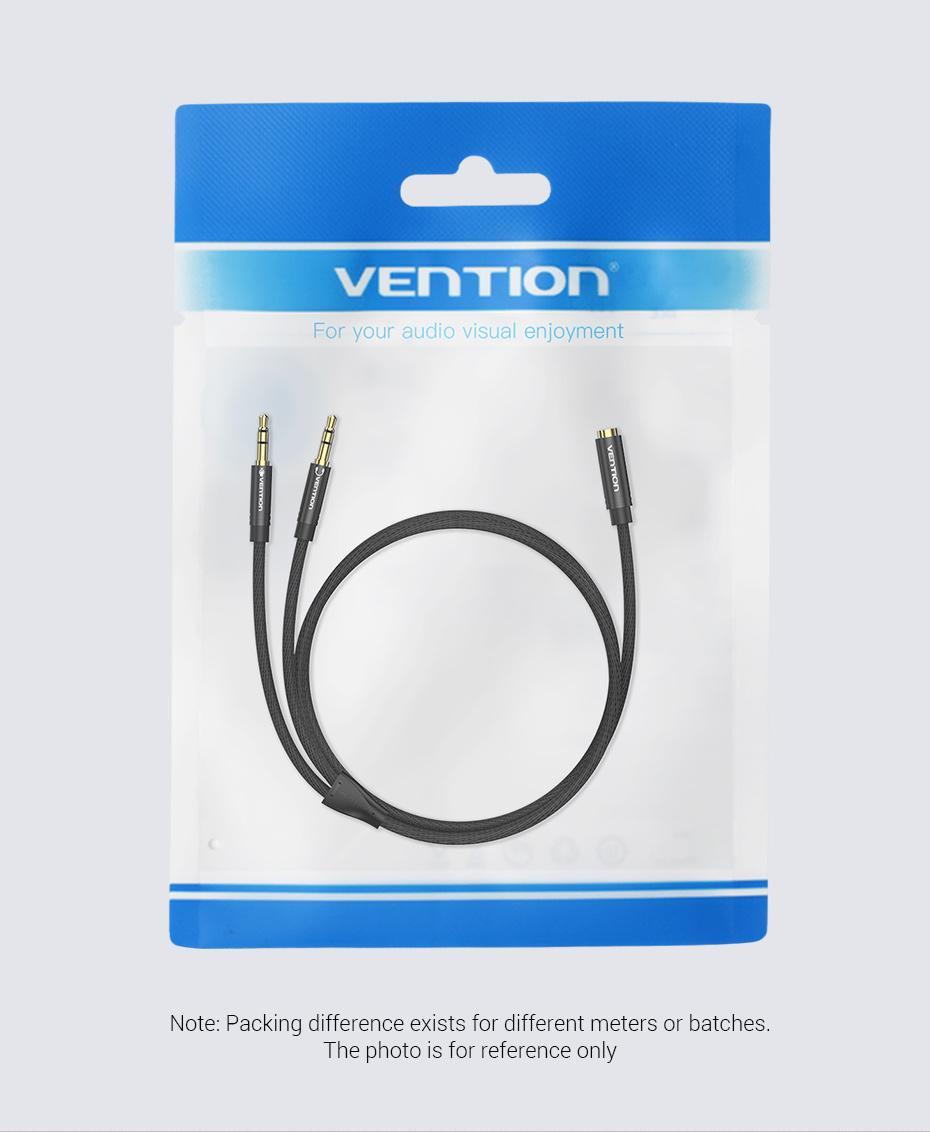 Перехідник Vention 2х3.5 мм minijack-3.5 мм/minijack AUX 4-піновий нейлонове обплетення TRRS 0,6 м Чорний (BBLBAB) - фото 13 Перехідник Vention 2х3.5 мм minijack-3.5 мм/minijack AUX 4-піновий нейлонове обплетення TRRS 0,6 м Чорний (BBLBAB) - фото 13