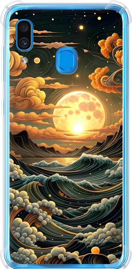 Чехол на Samsung Galaxy A20 2019 A205F Арт волны (6332sp-1761-42517)