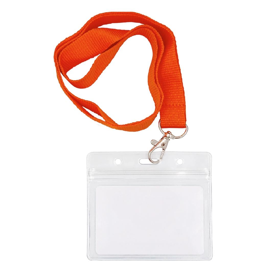 Бейдж на шнурке с карабином Ardix COM-08 98х50 мм 10 шт. Оранжевый (07-016-1-OR)