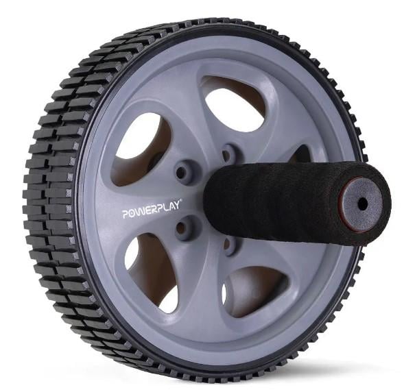 Колесо для преса PowerPlay PP-4345 Exercise Wheel d 16,5 см Сірий (PP_4345)