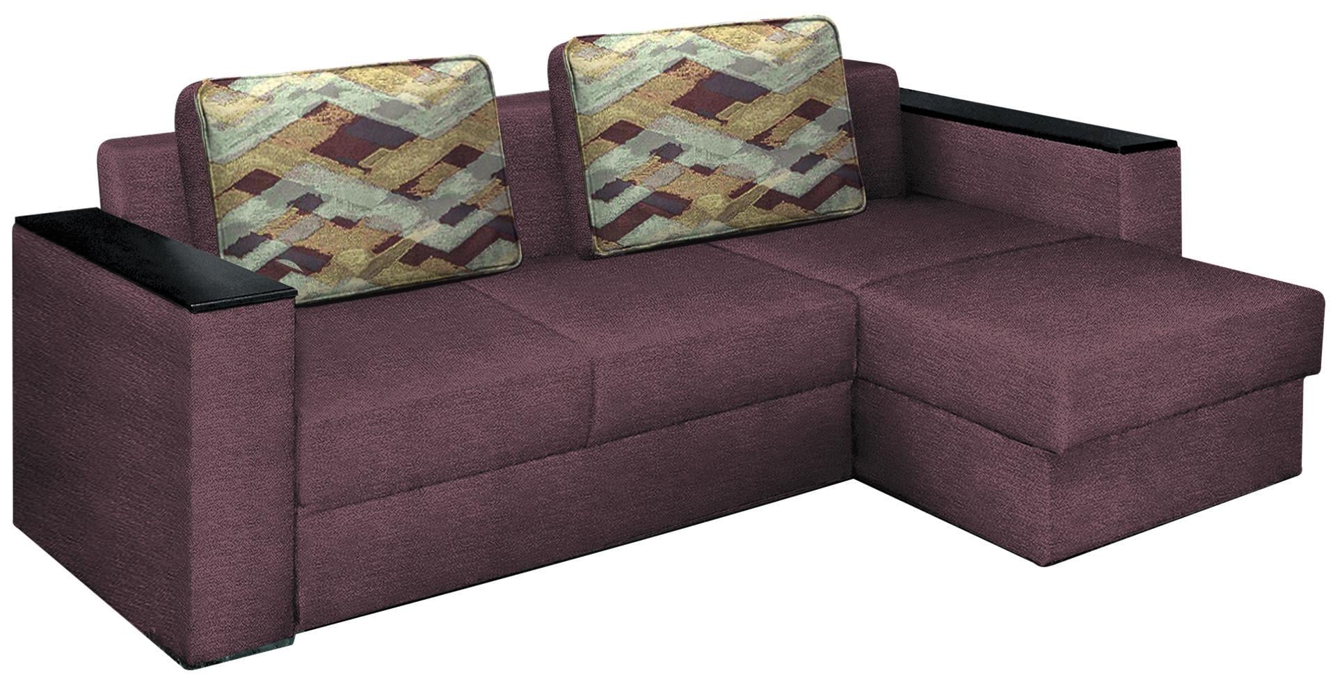 Диван ортопедический МФ Модерн Софт раскладной натуральное дерево/ткань Бордовый