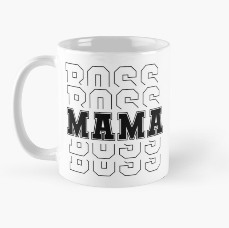 Чашка керамическая с принтом "Мама boss" 330 мл Белый (МАМА5Ч)