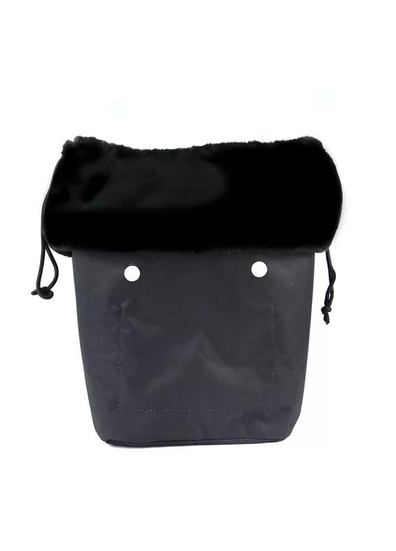 Подкладка джинсовая с мехом на завязках для сумки Classic Черный (11995)