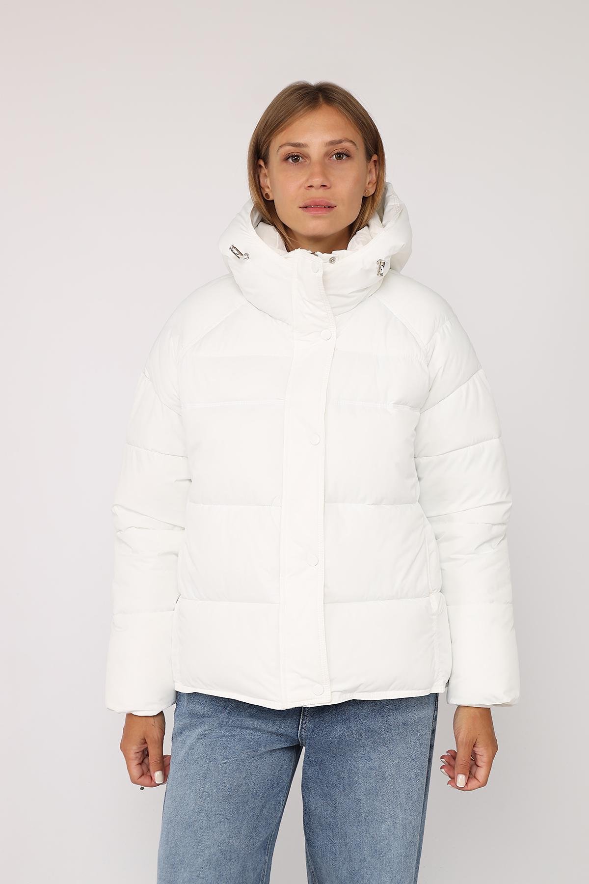 Куртка жіноча зимова ЦБ-00277860 р. 52 Білий (29080048) - фото 6 Куртка жіноча зимова ЦБ-00277860 р. 52 Білий (29080048) - фото 6