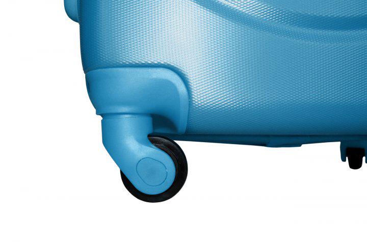 Чемодан пластиковый Fly 310 M средний на 4 колесах Голубой (CEKRBFL310MS4GOL) - фото 9