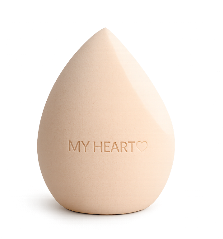 Спонж для макияжа MY HEART со скосом Молочный
