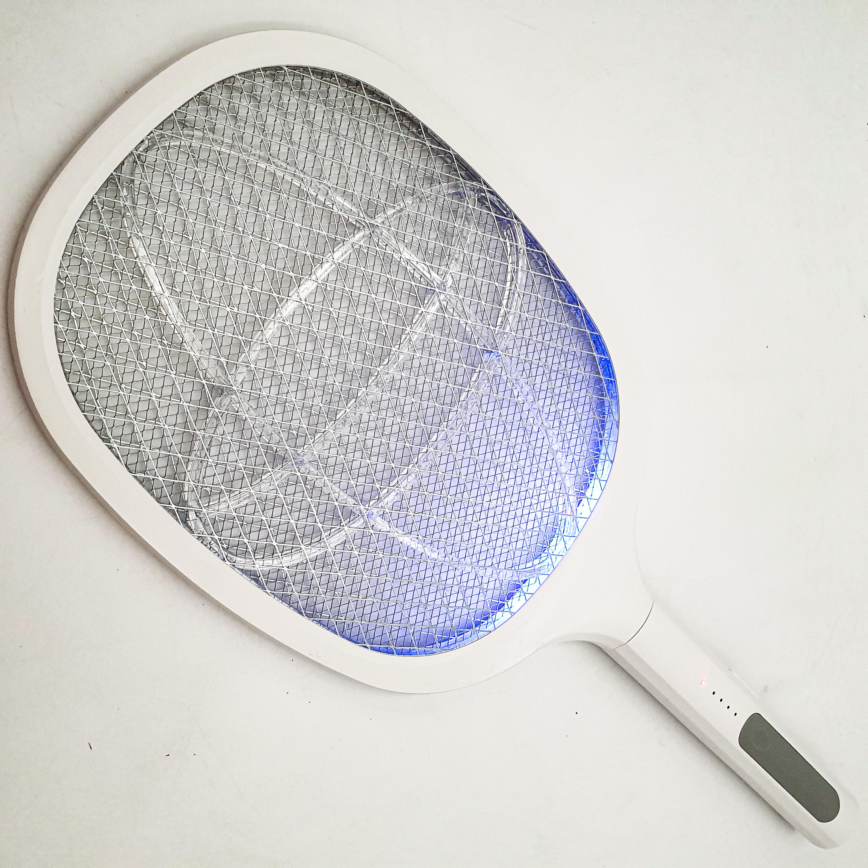 Мухобойка акумуляторна електрична ракетка знищує комах мух комарів UKC Electric Mosquito Swatter білий - фото 8