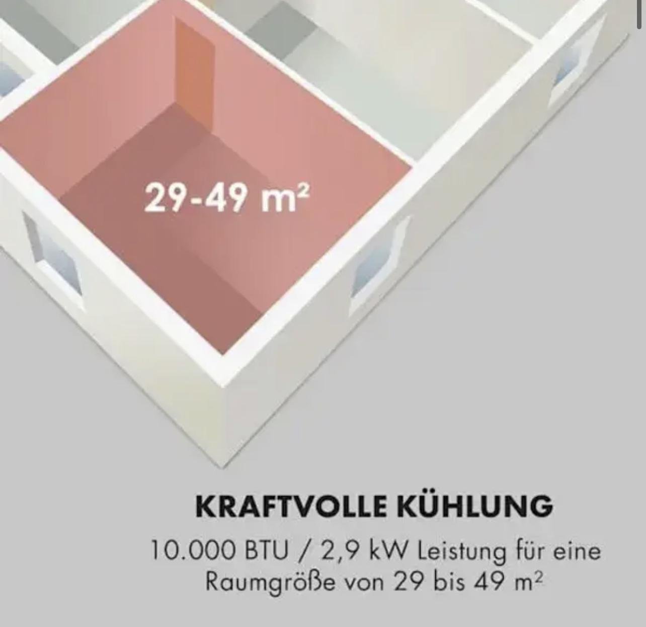 Кондиционер мобильный KLARSTEIN Breeze ECO 10 000 БТЭ 2,9 кВт 29-49 м2 Бело-черный (10032511) - фото 3 Кондиционер мобильный KLARSTEIN Breeze ECO 10 000 БТЭ 2,9 кВт 29-49 м2 Бело-черный (10032511) - фото 3