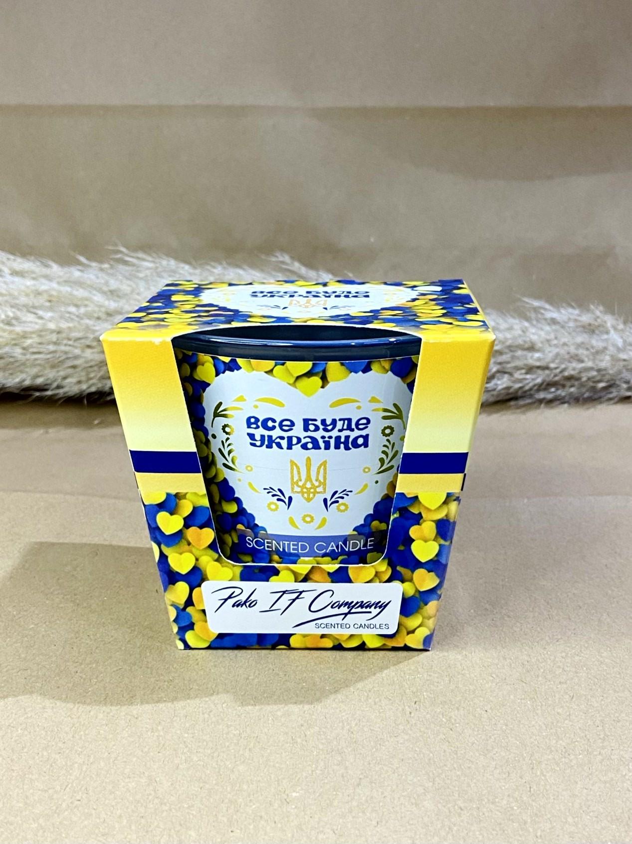 Свеча ароматическая в стекле Tindra "Все буде Україна"