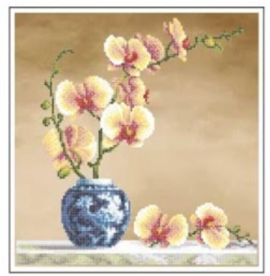 Схема для вишивки бісером Золота Підкова Ніжна орхідея ЗПК-046