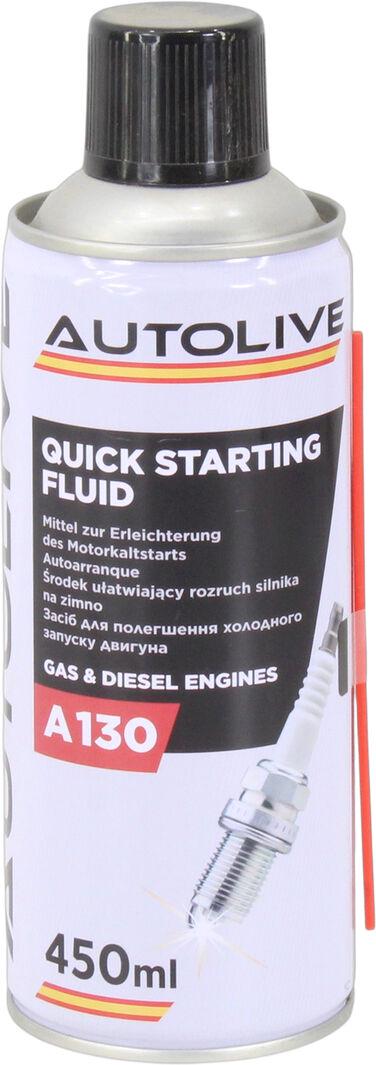 Быстрый старт для запуска дизельного и бензонового двигателя Autolive Quick Starting Fluid Эфир 450 мл (A130)