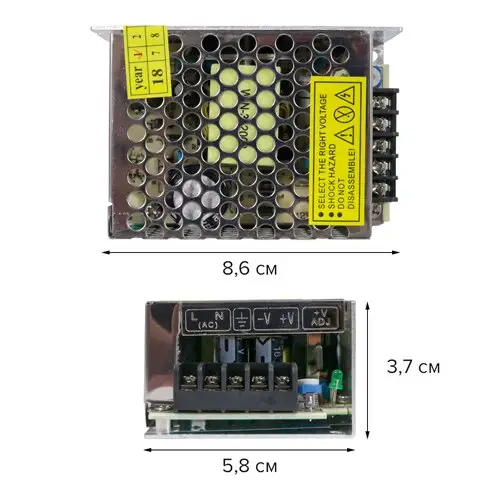 Блок живлення Standart негерметичний 12 V 60 Вт 5 A (TR-60-12) - фото 2